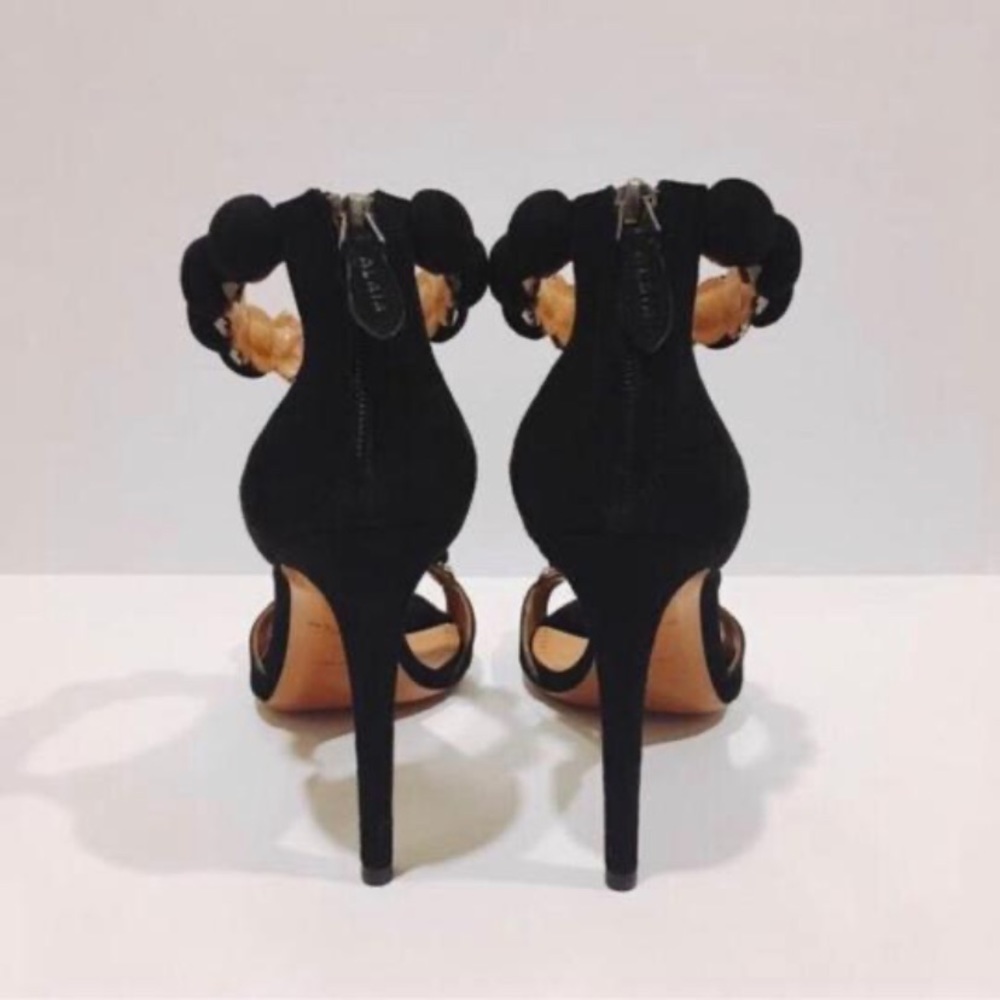 ALAIA Bombe 110 studded suede leather heels sandals - Picture 9 of 9
